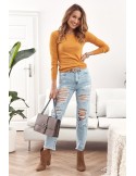 High-waisted jeans trousers Boyfriend 02700 - Online store - Boutique